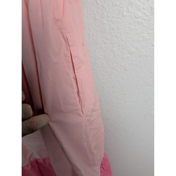 English Factory Dress Womens XS Pink Colorblock Ruffle Strap Midi Sundress - Picture 3 of 8
